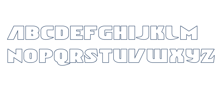 Ninja Garden Outline Lowercase