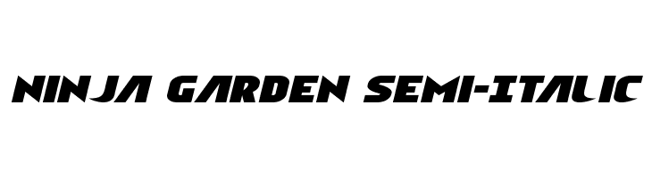 Ninja Garden Semi-Italic Font