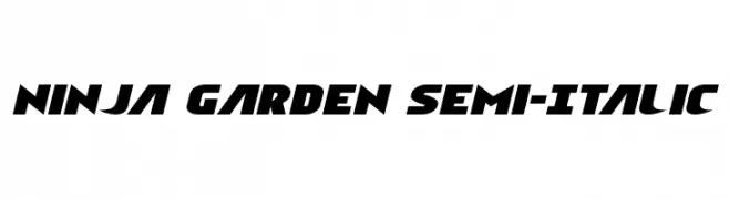 Ninja Garden Semi-Italic  Frei Schriftart Herunterladen