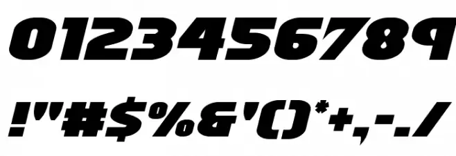 Ninja Garden Semi-Italic Font OTHER CHARS