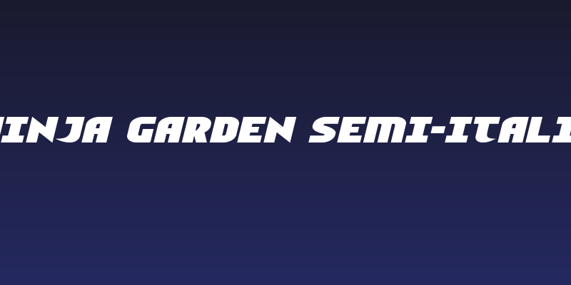 Ninja Garden Semi-Italic Social Header
