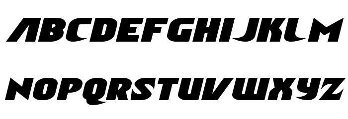 Ninja Garden Semi-Italic Font LOWERCASE