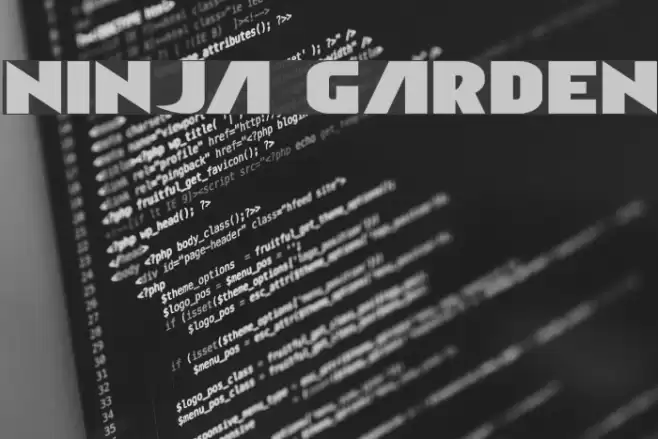 Ninja Garden Font examples