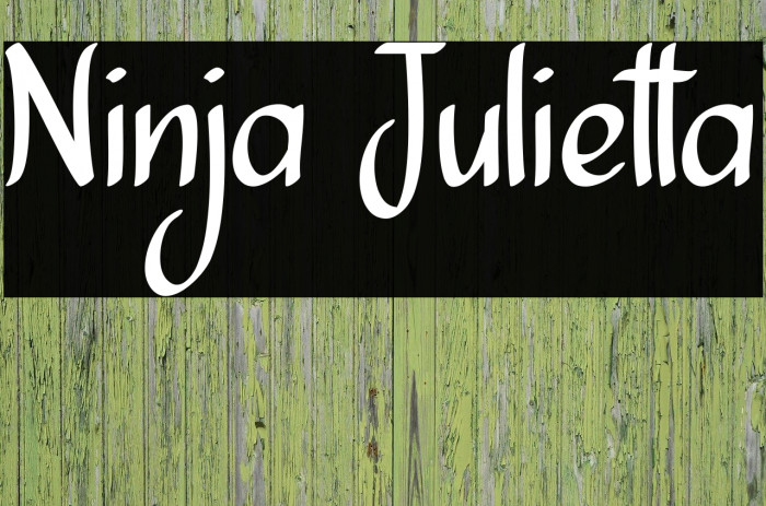 Ninja Julietta Font examples