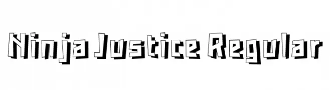 Ninja Justice Regular  नि: शुल्क फ़ॉन्ट्स डाउनलोड