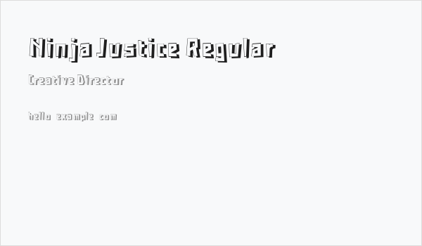 Ninja Justice Regular Business Card