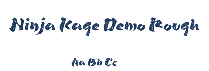 Ninja Kage Demo Rough Font Preview
