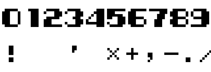Ninja Kid 2 TTF Font OTHER CHARS