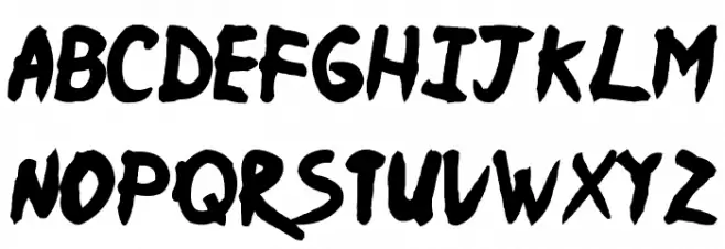 Ninja Naruto Schriftart Groß