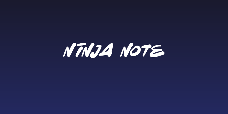 Ninja Note Social Header