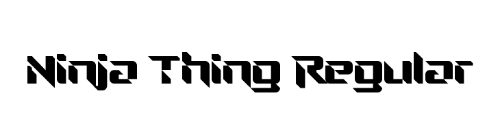 Ninja Thing Regular  Free Fonts Download