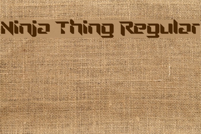 Ninja Thing Regular Font examples