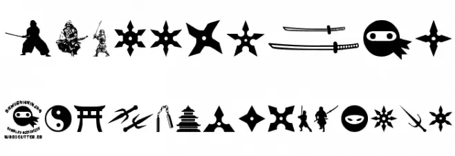Ninja and Samurai Font OTHER CHARS