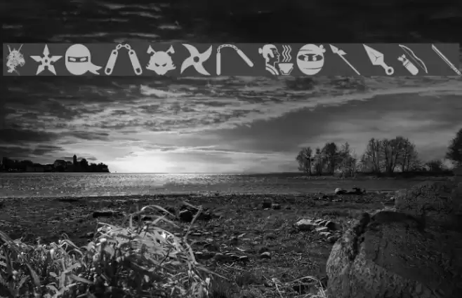 Ninja and Samurai Font examples