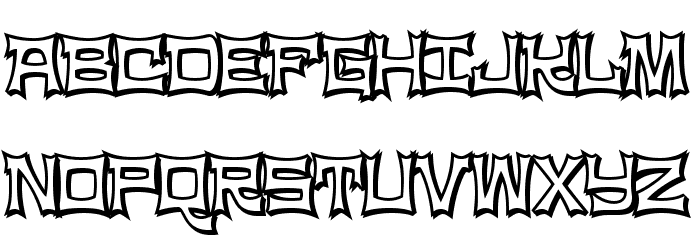 NinjaLine Font LOWERCASE