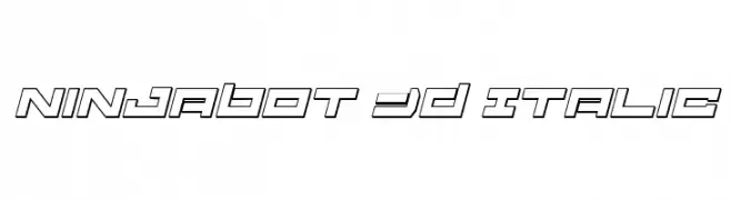 Ninjabot 3D Italic  フリーフォントのダウンロード