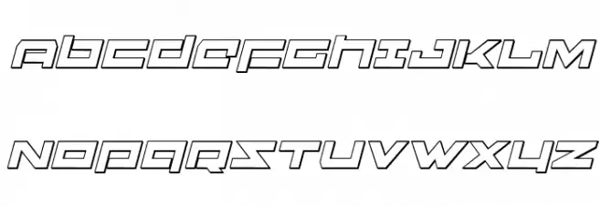 Ninjabot 3D Italic Шрифта ВЕРХНИЙ