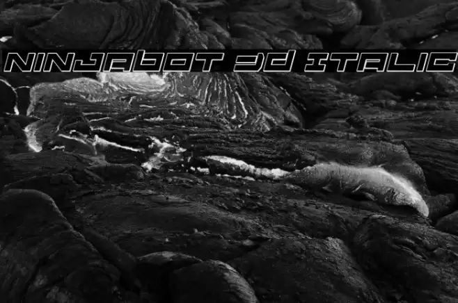 Ninjabot 3D Italic Font examples