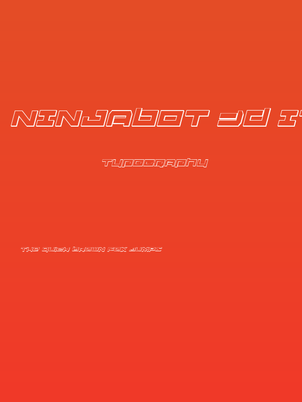Ninjabot 3D Italic Poster