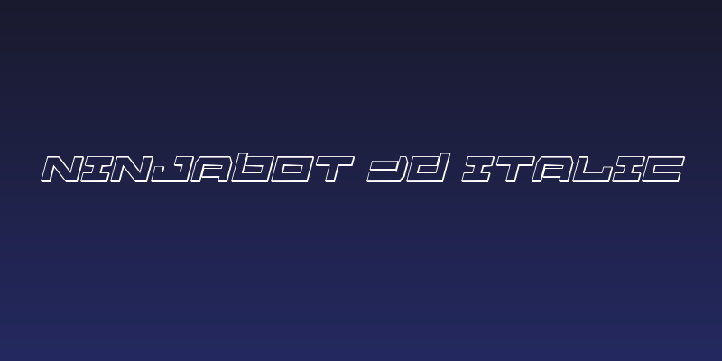 Ninjabot 3D Italic Social Header