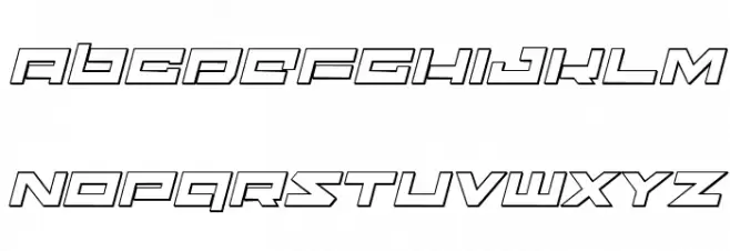 Ninjabot 3D Italic Caratteri MINUSCOLO