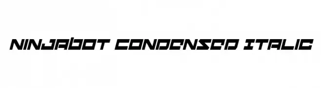 Ninjabot Condensed Italic  フリーフォントのダウンロード