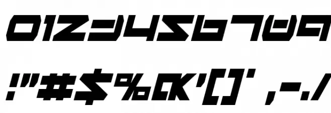 Ninjabot Condensed Italic Font OTHER CHARS