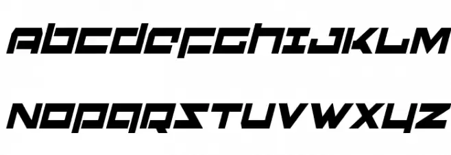 Ninjabot Condensed Italic फ़ॉन्ट अपरकेस