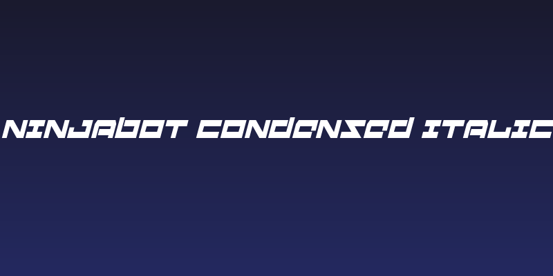 Ninjabot Condensed Italic Social Header