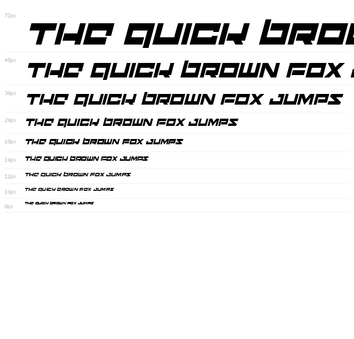 Ninjabot Condensed Italic Waterfall