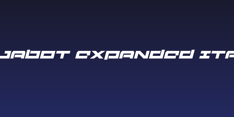 Ninjabot Expanded Italic Social Header