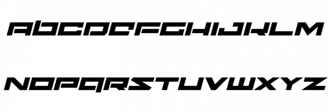 Ninjabot Expanded Italic Font LOWERCASE