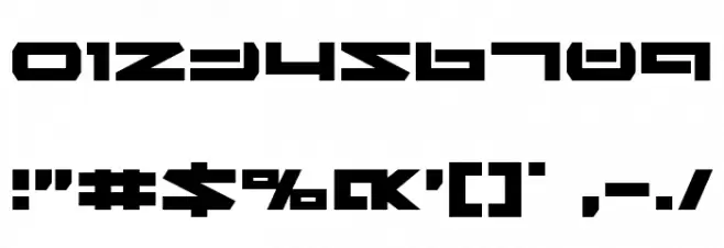 Ninjabot Expanded Font OTHER CHARS