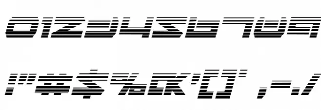 Ninjabot Gradient Italic Font OTHER CHARS