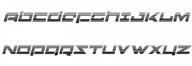 Ninjabot Gradient Italic Font UPPERCASE
