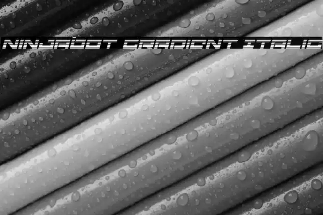 Ninjabot Gradient Italic Font examples
