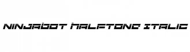 Ninjabot Halftone Italic  Descarca Fonturi Gratis