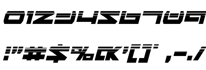 Ninjabot Halftone Italic Font OTHER CHARS
