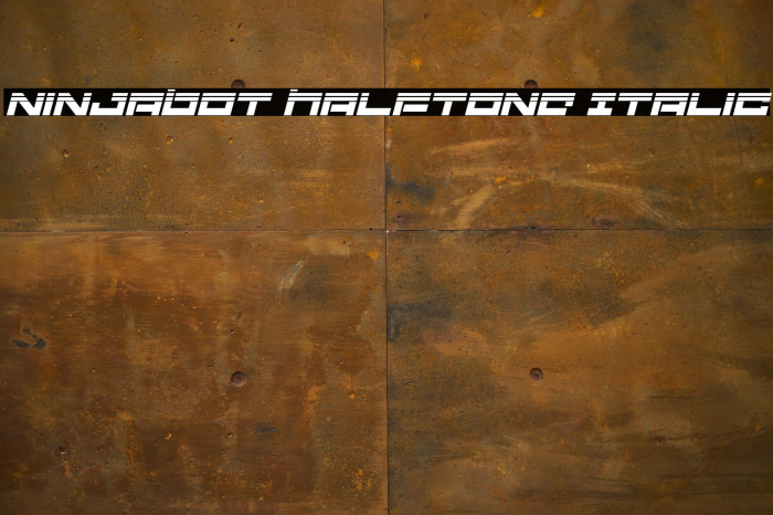 Ninjabot Halftone Italic Example 3