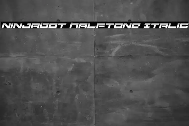 Ninjabot Halftone Italic خط examples