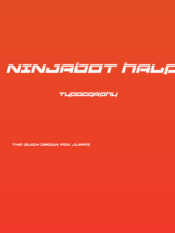 Ninjabot Halftone Italic Poster