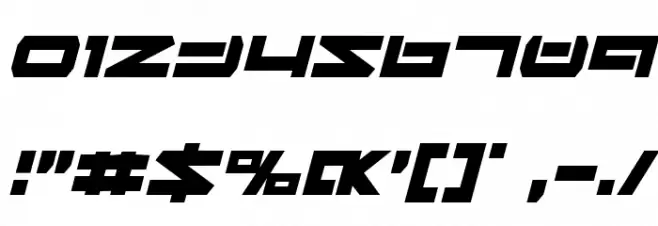 Ninjabot Italic フォント その他の文字