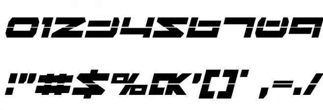 Ninjabot Laser Italic Caratteri ALTRI CARATTERI