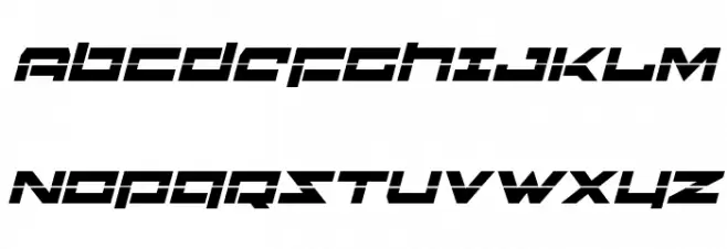 Ninjabot Laser Italic 字体 大写