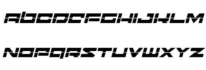 Ninjabot Laser Italic Caratteri MINUSCOLO