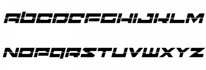 Ninjabot Laser Italic Caratteri MINUSCOLO