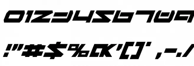 Ninjabot Super-Italic Font OTHER CHARS