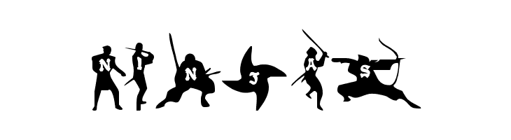 Ninjas  font caratteri gratis