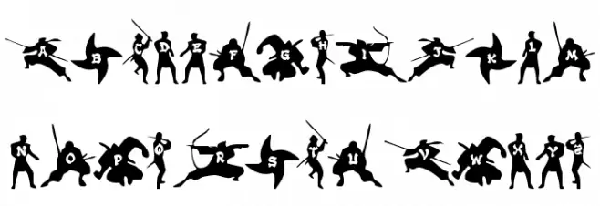Ninjas Fuentes MAYÚSCULAS