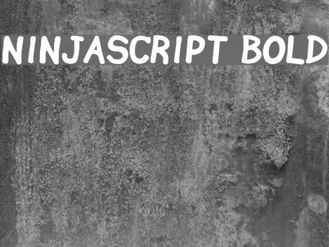 Ninjascript Bold Font examples